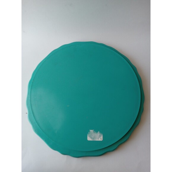 VTG Galway Inc. Etched Wood 13.5" Turquiose & Gold Decorative Plate Tray - Picture 15 of 16